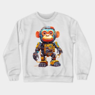 Cartoon monkey robots. T-Shirt, Sticker. Crewneck Sweatshirt